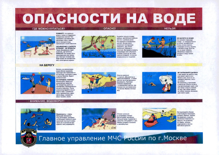 Соблюдайте правила поведения на воде..